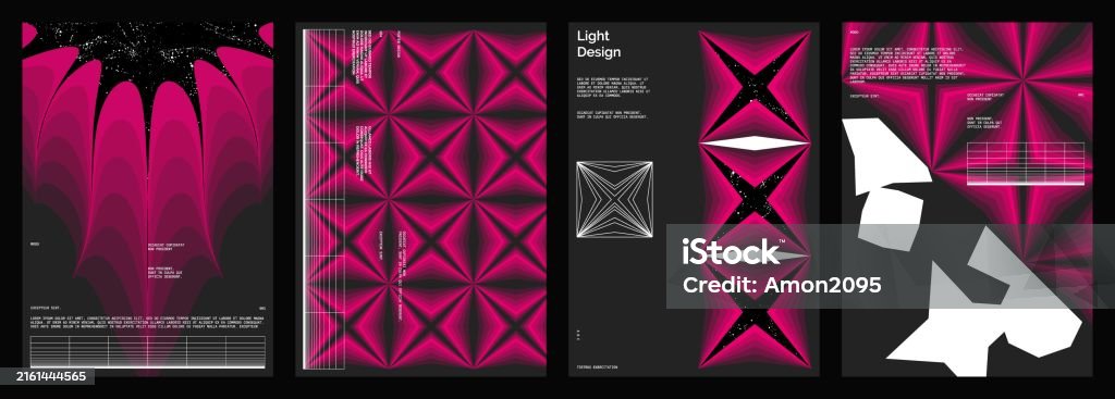 Abstract Poster Design Set Stock Illustration - Download Image Now ...