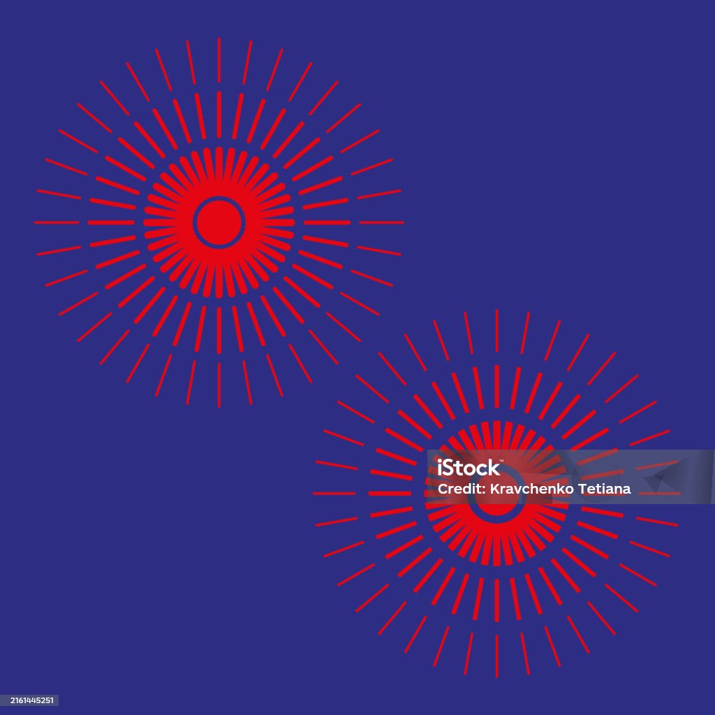 Red Radiating Pattern Red Starburst Pattern Blue Background Radiating Lines Vector ...