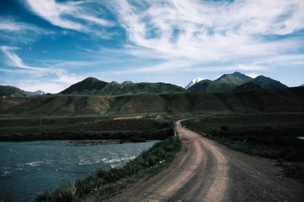 Dirt road in mountains