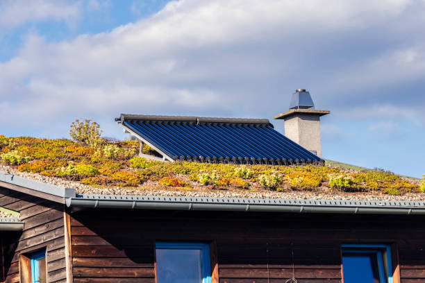 Houses with solar thermal energy