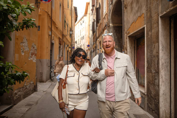 istock Small group of friends on a weekend sightseeing trip in Pisa 2161460385