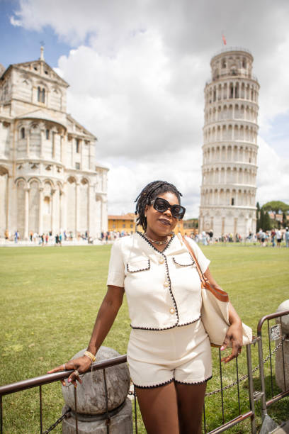 istock Single black senior woman on a weekend sightseeing trip in Pisa 2161460418