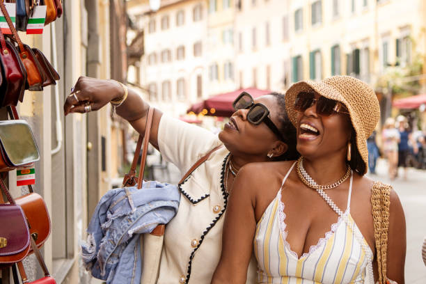 istock Two black female sisters sightseeing in Pisa 2161460471