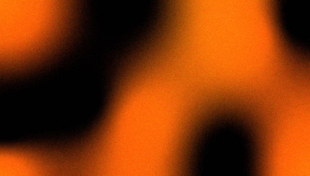 stockillustraties, clipart, cartoons en iconen met orange dark noise gradient background, grainy texture - oranje