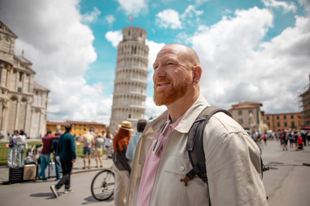 istock Handsome senior mature man sightseeing in Pisa 2161461203