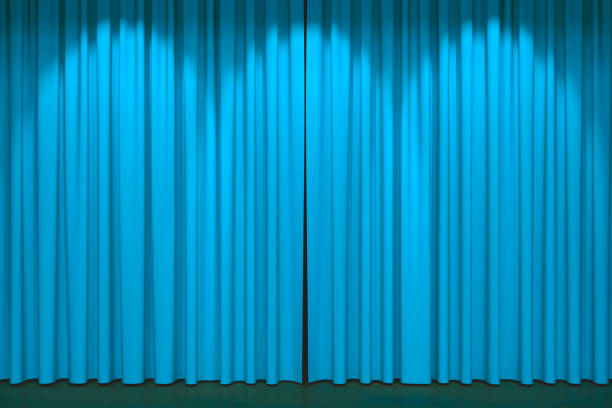 istock Luxury stage or windows curtains, realistic 3D illustration 2161461972