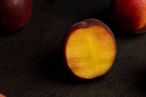 ripe and sweet nectarine fruit on the table