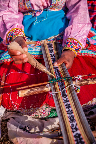 istock Peruvian woman weaving near Colca Canyon, Peru 2161465447