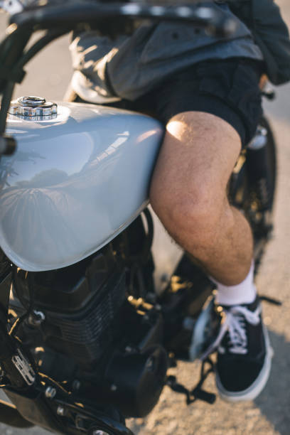 istock Close-up of a biker on a motorcycle. 2161467508