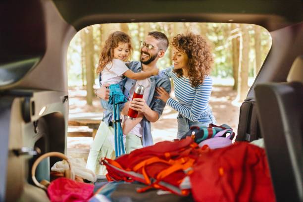 istock Happy family camping 2161468339