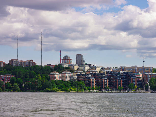 A city in the archipelago during summer