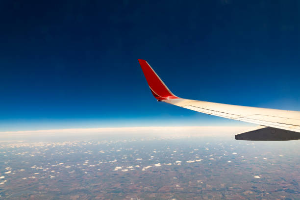 A view from an airplane high above the earth.