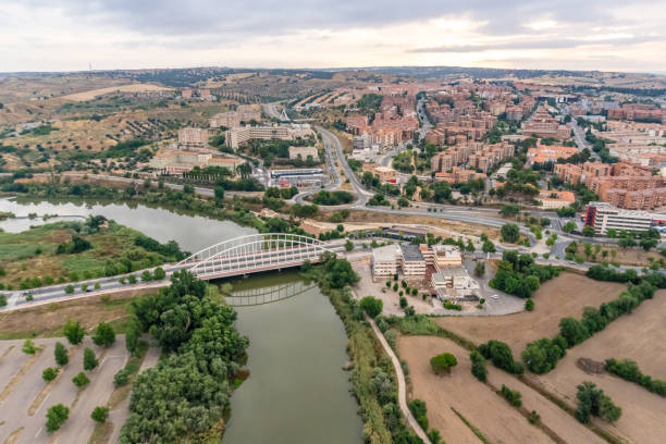 Bridge crosses the River Tagus in Toledo, Spain