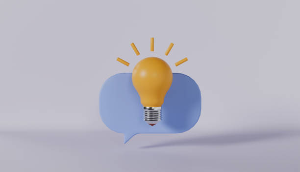 istock Balloon in the sky with bulb, light, idea, and innovation 2161491628