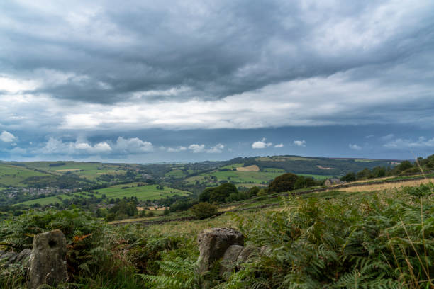 istock Serene Countryside Landscape with Overcast Sky 2161492501