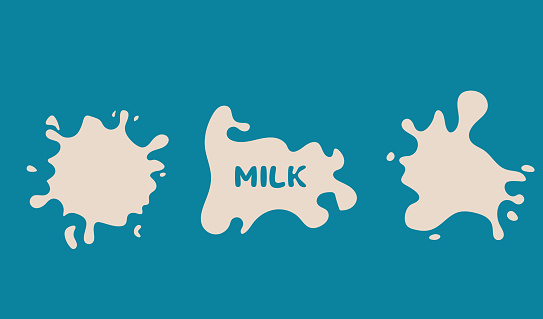 Milkdrop Pattern Set Of Blue Flat Milk Drop Tag Label Pattern For Design Stock ...