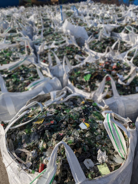 istock crushed glass in bags ready for recycling 2161495600