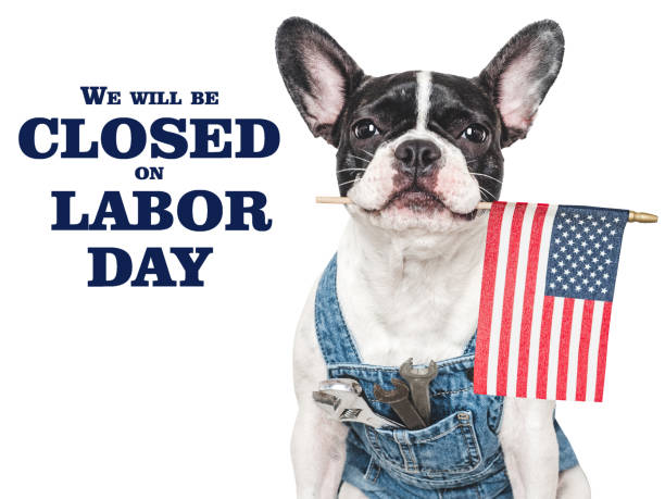 istock Signboard We will be closed on Labor Day 2161495864