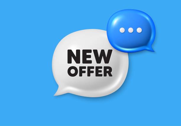 istock New offer tag. Special price sign. Text box speech bubble 3d icons. Vector 2161496183