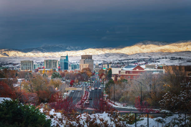 istock Boise, Idaho downtown with first winter snow 2161496386