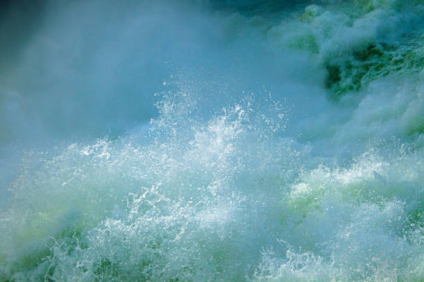 Nature background: Green water of a river