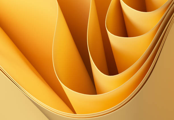 istock Background for website with abstract concept orange yellow shape fabric 2161500929