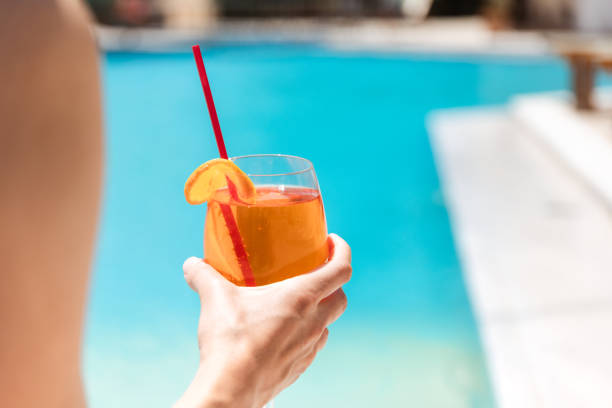 istock Refreshing cocktail by the pool on a sunny day 2161505679
