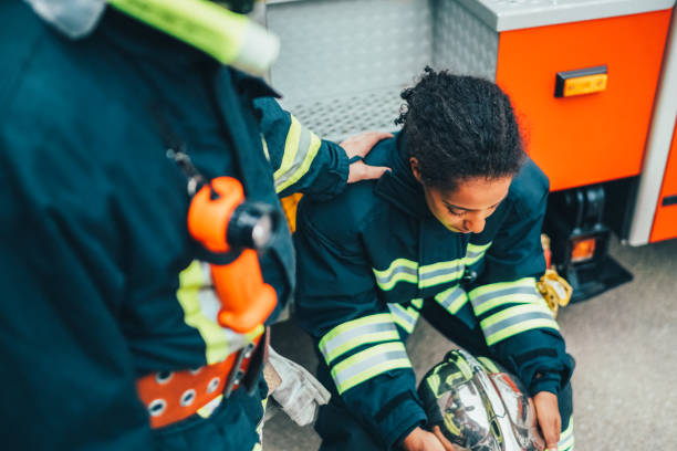 istock Depressed firefighter after rescue operation 2161511456