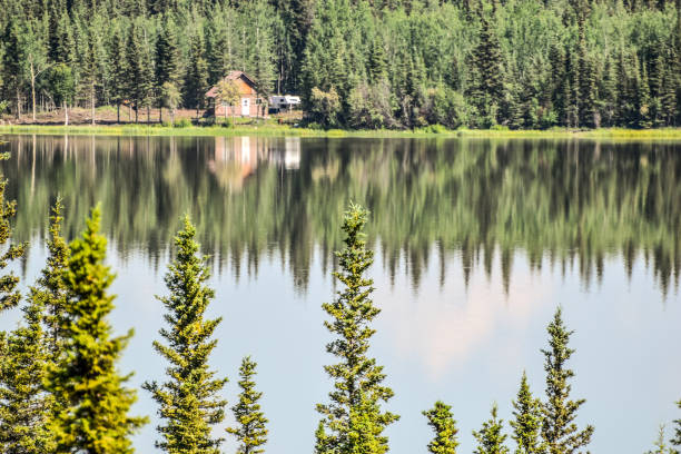 Calm Alaska Lake With Reflection