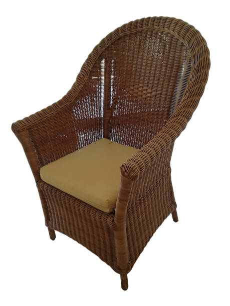 istock rattan chair, isolated on white background 2161519412