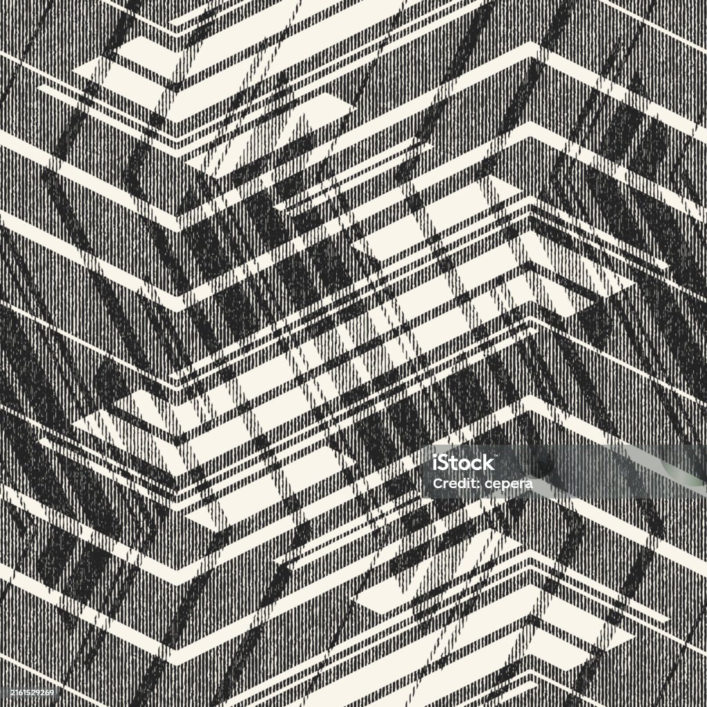 Check Stock Patterns Monochrome Grain Twisted Check Pattern Stock Illustration - Download ...