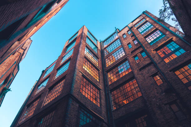 Old dock warehouses converted into luxury housing, London