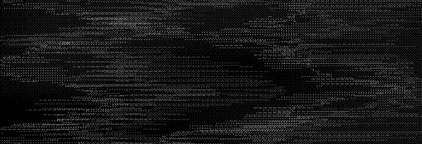 TV static noise texture. Glitch pixelated random background. Distorted rippled VHS video screen overlay. Grunge fuzzy television interference backdrop. Vector flickering digital pixel video effect