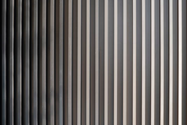 istock Aluminium fin facade design, Building facade 2161550789