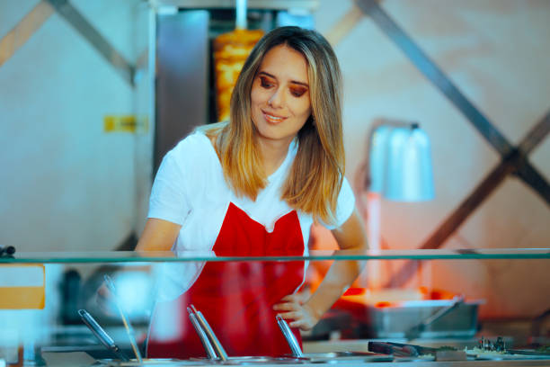 Fast Food Chef Making a Dish with fresh Ingredients