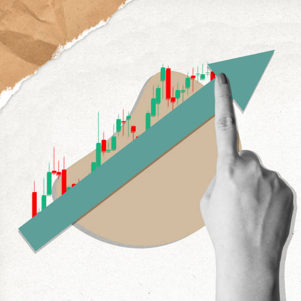 istock The human hand pointing to a rising chart arrow 2161554939