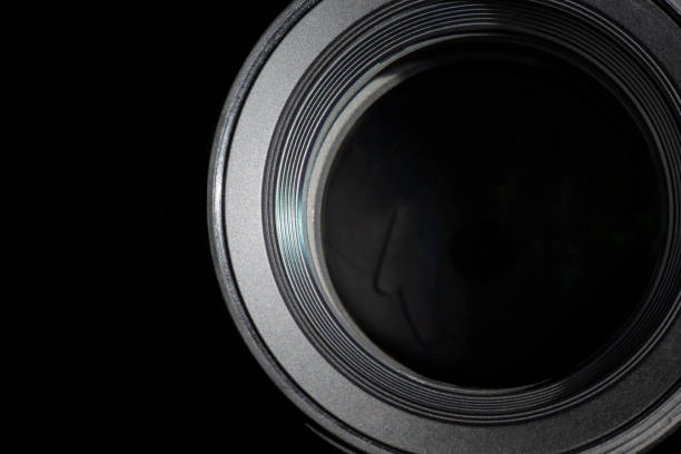 istock Closeup view of camera lens aperture 2161556650