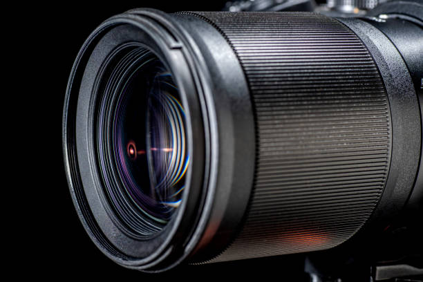istock Closeup view of camera lens aperture 2161556663