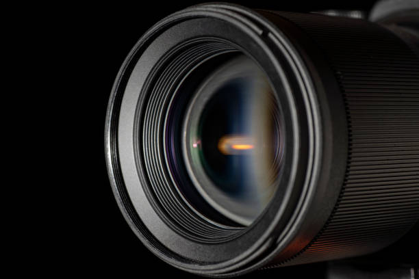 istock Closeup view of camera lens aperture 2161556701