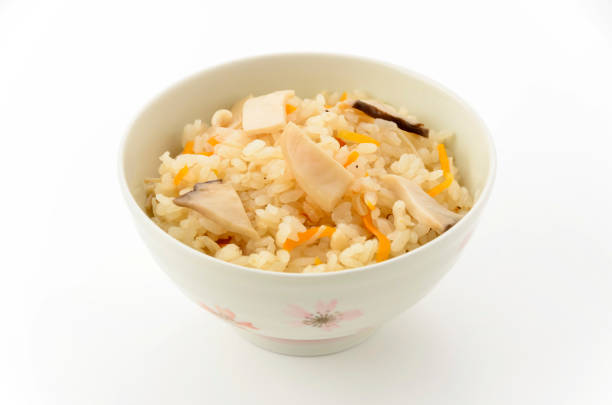 Texture of rice with truffles
