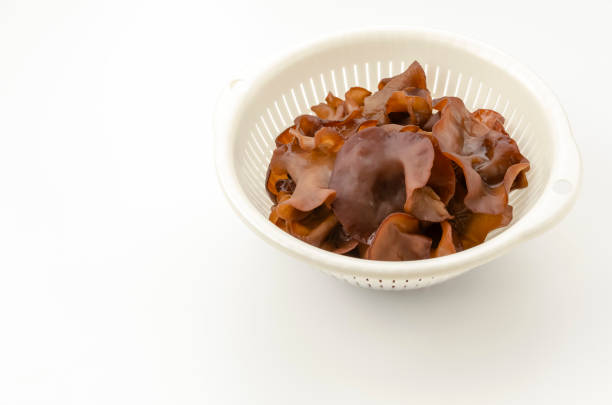 A closeup view of a pork cheek stir fry entree