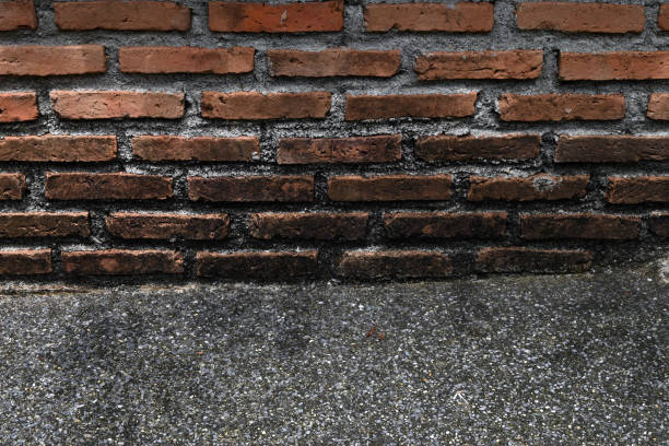 Brick wall with red brick, red brick background and textured.