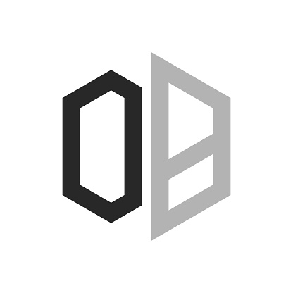 Ob Form Lettering Modern Unique Hexagon Letter Ob Design Template Elegant Initial Ob ...