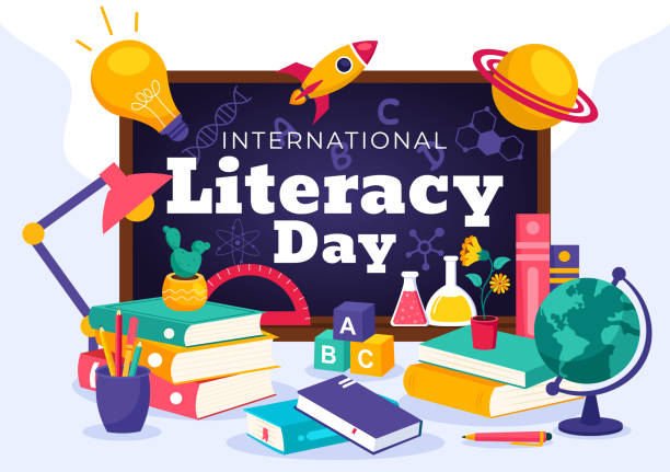 istock International Literacy Day Vector Illustration on 8th September with Books and Educational Equipment in an Educational Holiday Cartoon Background 2161576724