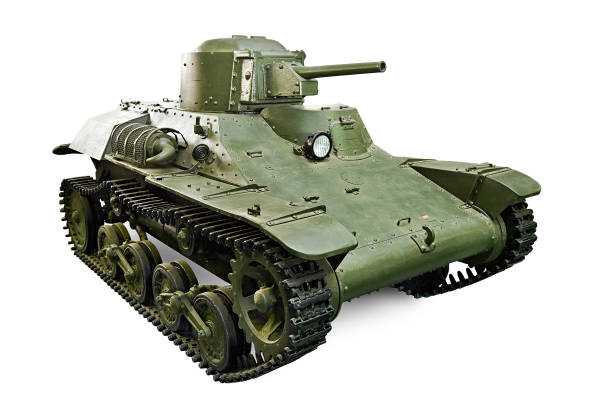 Japanese tankette light armored car Te-Ke isolated white