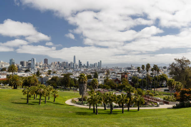 istock Green park with San Francisco skyline 2161585963