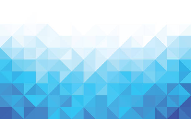 Abstract geometry triangle blue mosaic texture background pattern.