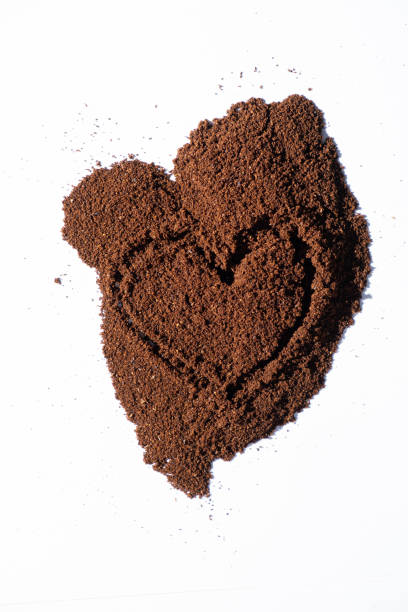 istock Painted heart on ground coffee, I love coffee. 2161592756