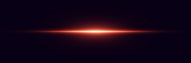istock Neon glowing lines. Flash of glare and explosion, laser beam. 2161598414