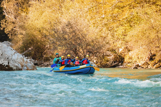 istock Family Adventure on a Whitewater Rafting Trip with Guide 2161603437